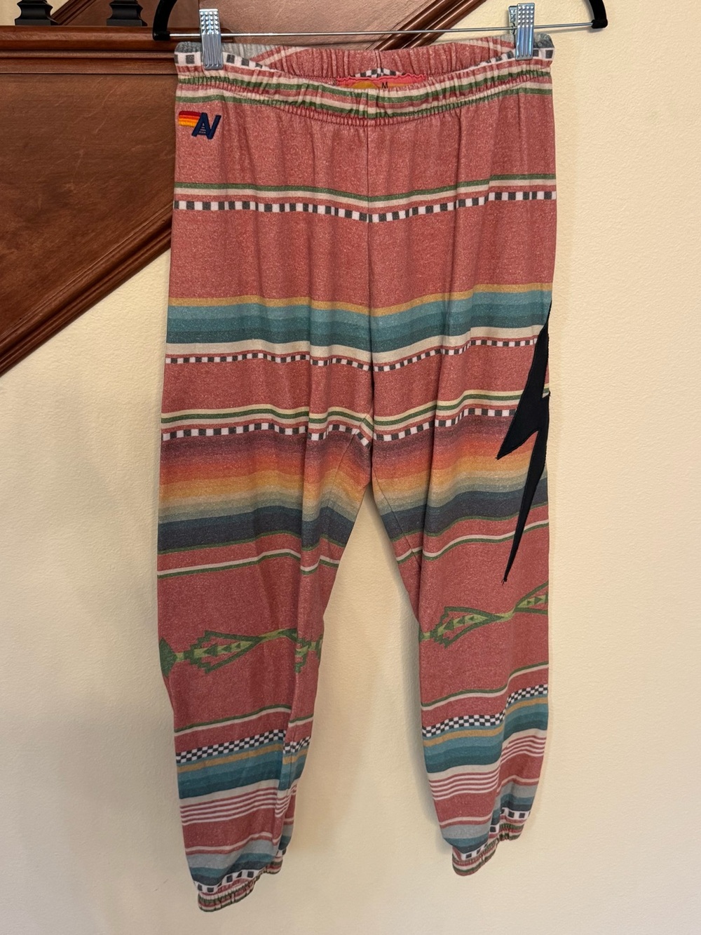 Aviator Nation Striped Multicolored Joggers